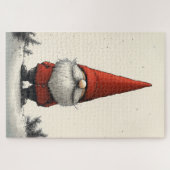 Fröhliches Wintergenom in Red Hat Puzzle (Horizontal)