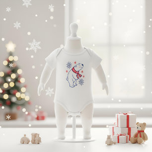 Fröhliches Winterurlaubsdesign für den Eisbären Baby Strampler