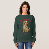 Fröhliches Woofmas Lustiges Hunde-Weihnachts-Sweat Sweatshirt (Vorne ganz)