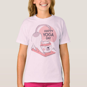Fröhliches Yoga-Tag Faultier T-Shirt, Süßes Faulti T-Shirt