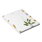 Fröhlichkeit der Notepad-Frau Notizblock (angewinkelt)