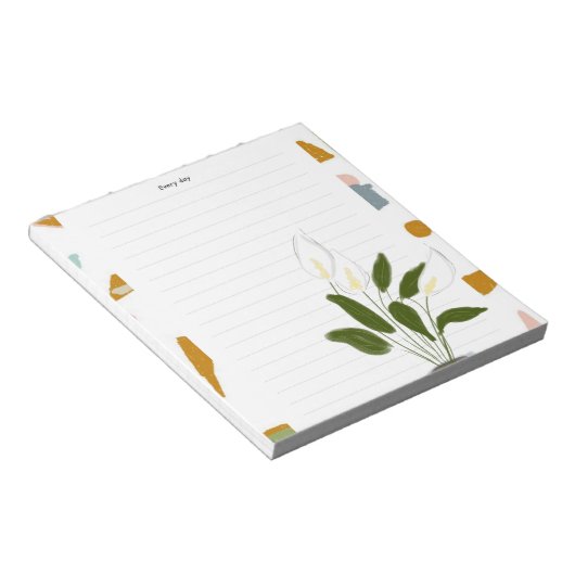 Fröhlichkeit der Notepad-Frau Notizblock (angewinkelt)