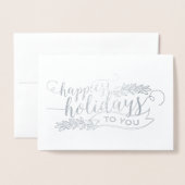 Fröhlichste Feiertage für Sie Blank Weihnachtskart Folienkarte (Vorderseite mit Umschlag)