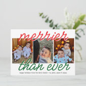 Fröhlichste Feiertagskarte (Stehend Vorderseite)