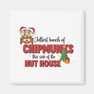 Fröhlichste Schar von Chipmunks an diesem Weihnach Magnet
