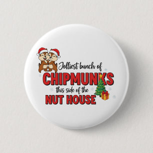 Fröhlichste Schar von Chipmunks auf dieser Seite W Button