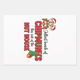 Fröhlichste Schar von Chipmunks auf dieser Seite W Geschenkpapier Set