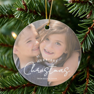 Fröhlichste Weihnachten Familie Freude Weihnachten Keramik Ornament