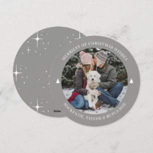 Fröhlichste Weihnachtswünsche Personalisiertes Fot Feiertagskarte