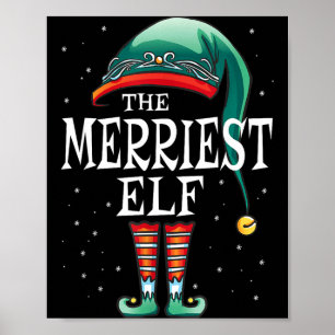 Fröhlichster Elf Xmas-Gruppe Weihnachten passende  Poster