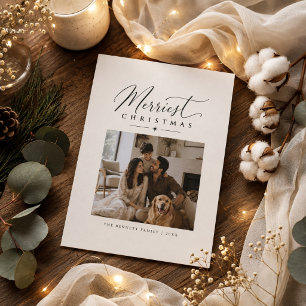 Fröhlichstes Weihnachten Elegant Script Familienfo