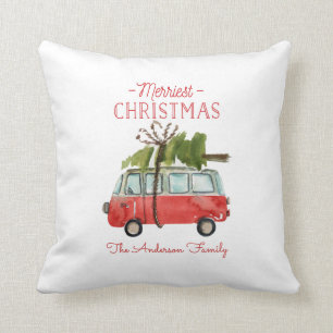 fröhlichstes Weihnachten Wasserfarbe Auto Kissen