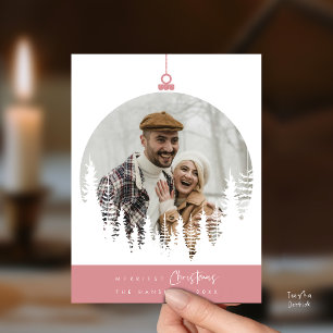 Fröhlichstes Weihnachtsfamilienfoto, Überlagerung  Postkarte