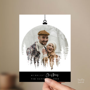 Fröhlichstes Weihnachtsfamilienfoto, Überlagerung  Postkarte