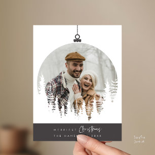 Fröhlichstes Weihnachtsfamilienfoto, Überlagerung  Postkarte