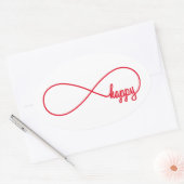 Frohsinn für immer ovaler aufkleber (Umschlag)