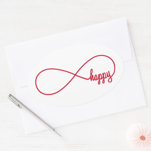 Frohsinn für immer ovaler aufkleber (Umschlag)