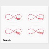 Frohsinn für immer ovaler aufkleber (Blatt)