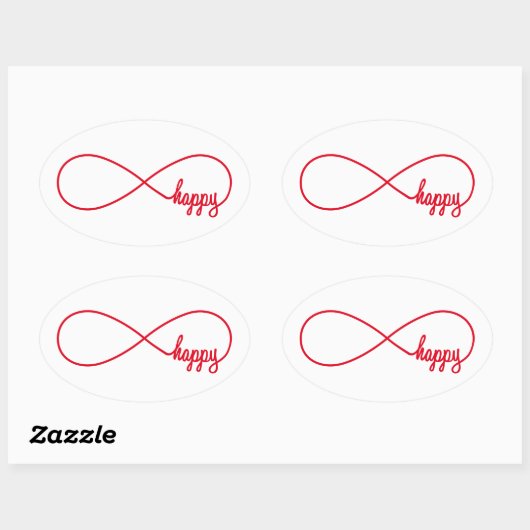 Frohsinn für immer ovaler aufkleber (Blatt)