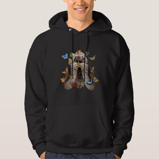 Frohsinn mit Schmetterlingen Hoodie (Vorderseite)