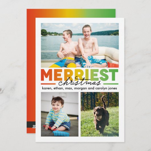 Frohste Weihnachten multi x 3 (Vorne/Hinten)