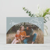 Frohster Urlaub Stone Weihnachtskarte Feiertagskarte (Stehend Vorderseite)