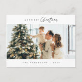 Frohstes Weihnachts-Foto, gemütliches Glück Postkarte (Vorderseite)