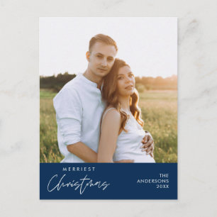 Frohstes Weihnachts-Foto, gemütliches Glück Postkarte