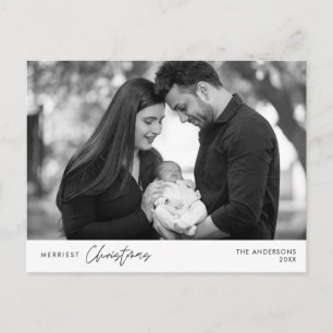 Frohstes Weihnachts-Foto, gemütliches Glück Postkarte