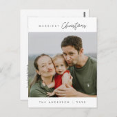 Frohstes Weihnachts-Foto, Niedliches Glück Postkarte (Vorne/Hinten)