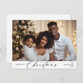 Frohstes Weihnachts-Foto, Winterglücklich Postkarte (Vorne/Hinten)