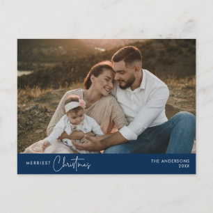 Frohstes Weihnachts-Foto, Winterglücklich Postkarte