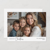 Frohstes Weihnachts-Foto, Winterglücklich Postkarte (Vorne/Hinten)