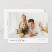 Frohstes Weihnachts-Foto, Winterglücklich Postkarte (Vorne/Hinten)