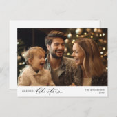 Frohstes Weihnachts-Foto, Winterglücklich Postkarte (Vorne/Hinten)