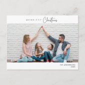 Frohstes Weihnachts-Foto, Winterglücklich Postkarte (Vorderseite)