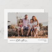 Frohstes Weihnachts-Foto, Winterglücklich Postkarte (Vorne/Hinten)