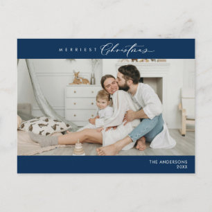 Frohstes Weihnachts-Foto, Winterglücklich Postkarte