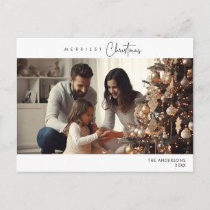 Frohstes Weihnachts-Foto, Winterglücklich Postkarte