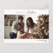 Frohstes Weihnachts-Foto, Winterglücklich Postkarte (Vorderseite)