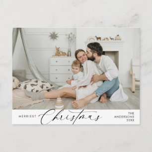 Frohstes Weihnachts-Foto, Winterglücklich Postkarte