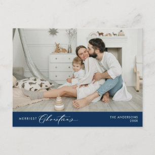 Frohstes Weihnachts-Foto, Winterglücklich Postkarte