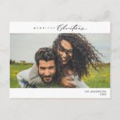 Frohstes Weihnachts-Foto, Winterglücklich Postkarte (Vorderseite)