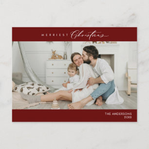 Frohstes Weihnachts-Foto, Winterglücklich Postkarte