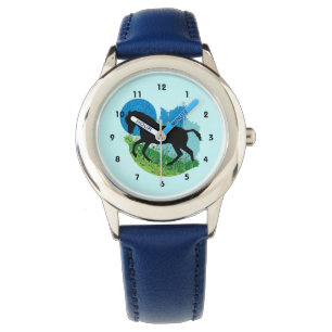 Frolcking Horse Design Watch Armbanduhr