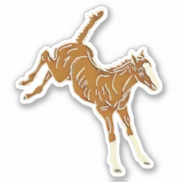 Frolcking Horse Foal - transp mehrfarbigen Brauch. Aufkleber
