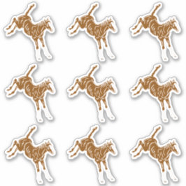 Frolcking Horse Foal - transp uni color 9x custom Aufkleber