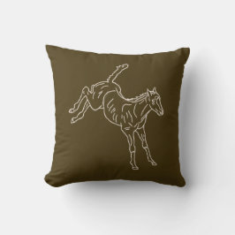 Frolcking Horse Foal - transparente Linie. Kissen