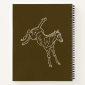 Frolcking Horse Foal - transparente Linie. Notizblock (Rückseite)