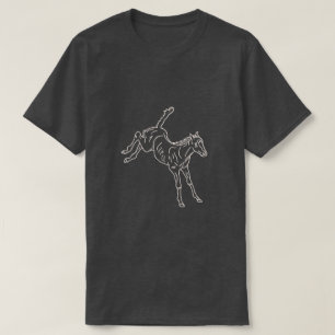 Frolcking Horse Foal - transparente Linie. T-Shirt